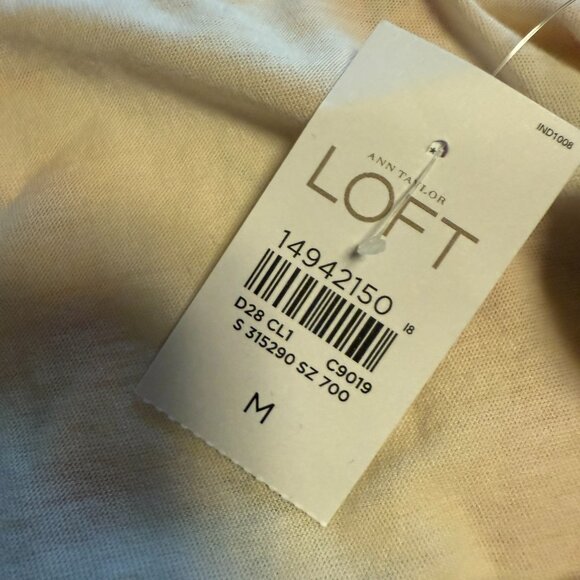 Loft Cream Tank with Gold Sequin Disks on Front - Medium - Picture 5 of 6